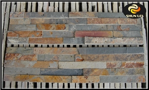 China Multicolor Slate Cultured Stone for Wall Cladding