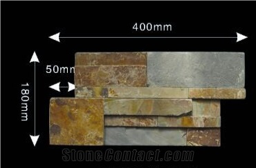 China Multicolor Slate Cultured Stone for Wall Cladding