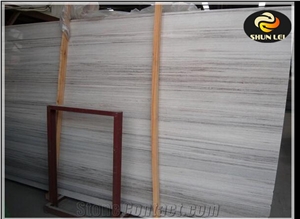 Crystal White Wooden Marble Slab, Crystal Wood Grain Marble Tiles
