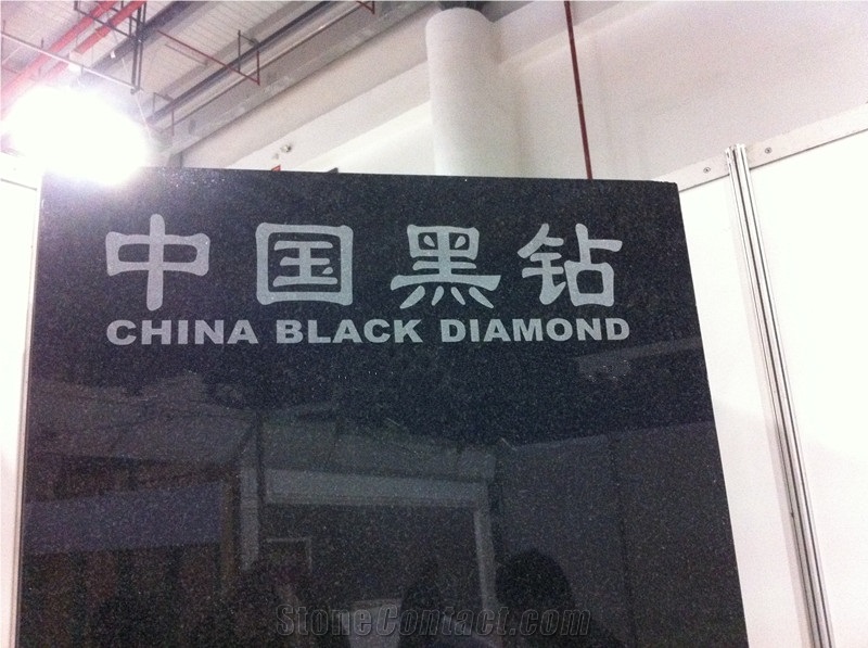 High Quality Mongolian Black Granite Slab, China Black Granite