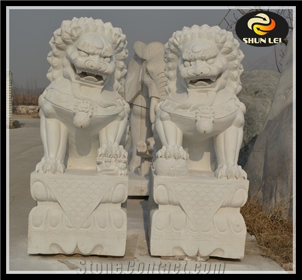 Marble Lion Statue, White Marble Statues