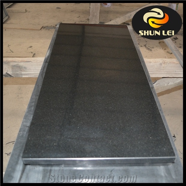 Polished and Honed Faced Shanxi Black Granite Hearth