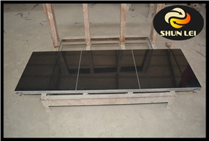 Shanxi Black Granite Jointed Fireplace Hearth