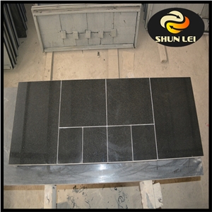 Shanxi Black Granite Jointed Fireplace Hearth