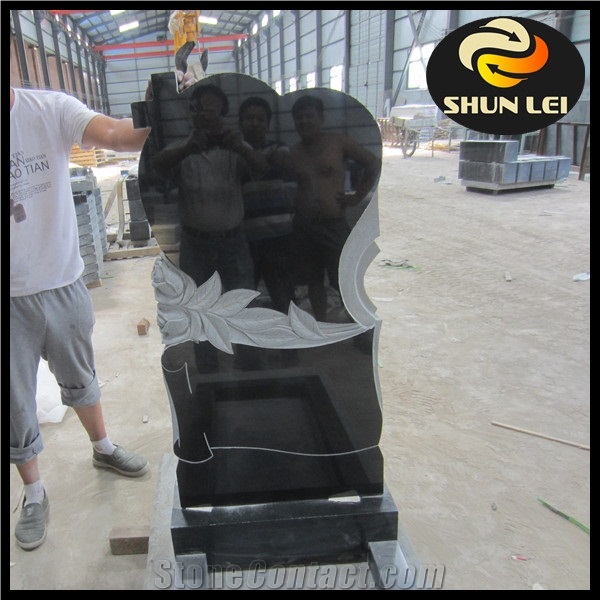 Shanxi Black Granite Memorial Stone, Black Granite Monument