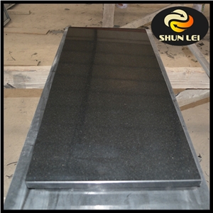 Slabbed and Filled Fireplace Hearth Slabs, Shanxi Black Granite Fireplace Hearth