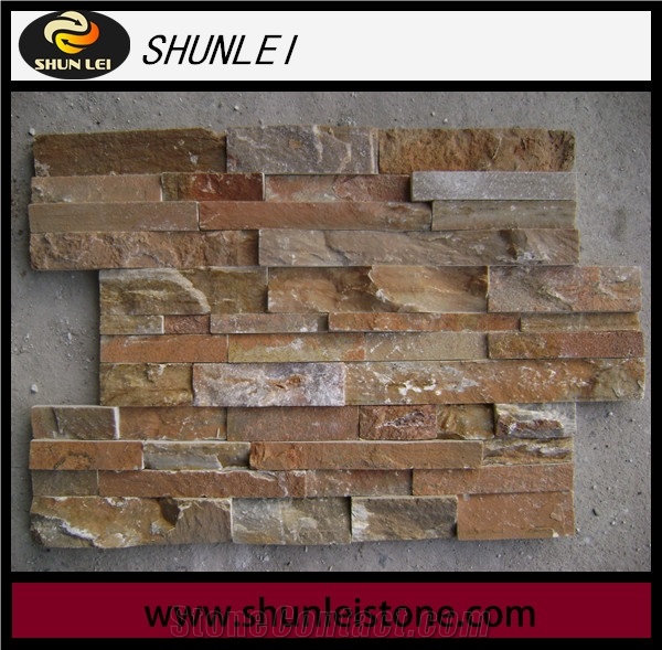 Slate Cultured Stone for Wall Cladding, Stacked Stone Veneer