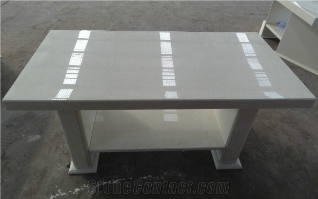 White Artificial Marble Kitchen Countertop From China