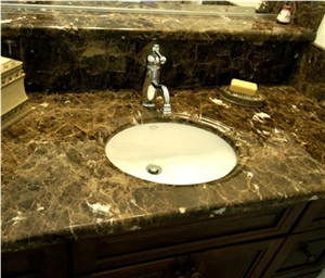 China Emperador Dark Brown Marble Bath Tops/ Brown Marble Vanity Top/ Bathroom Countertops