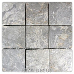 China Ice Grey Marble Mosaic Tiles for Floor Covering