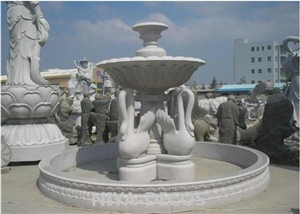 China White Marble Human Sculptured Fountains/Exterior Fountains/Landscaping Stone
