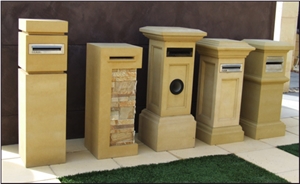 China Yellow Sandstone Exterior Mailbox/ Letter Boxes Simple Design