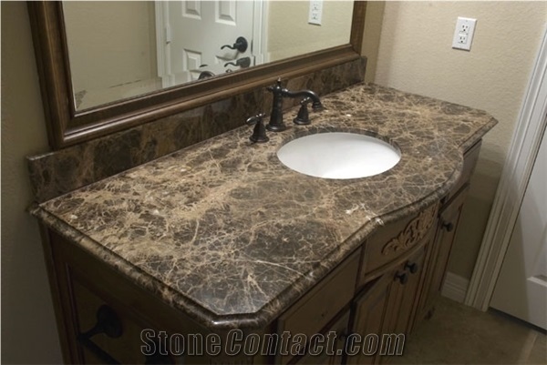 Emperador Dark Marble Bath Top/Brown Marble Vanity Tops /Bathroom Countertop /Interior Stone Decoraion