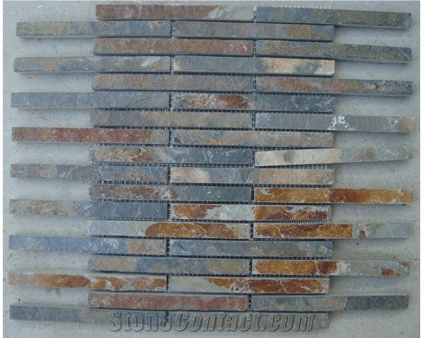Brown Floor Slate Mosaic