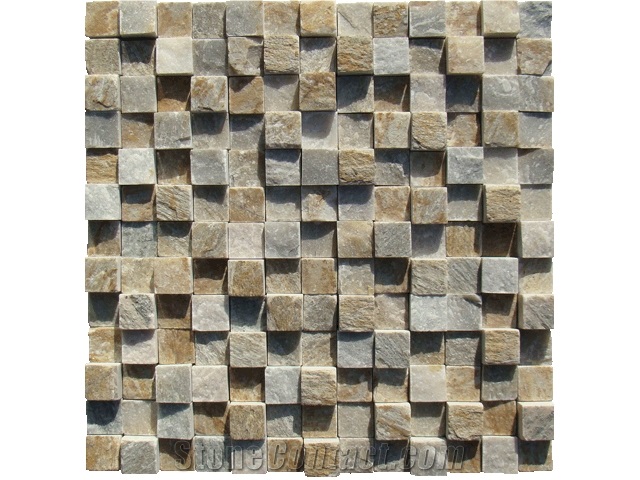 China Brown Slate Mosaic Tiles