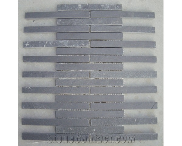 China Grey Slate Linear Mosaic for Interior Decoration