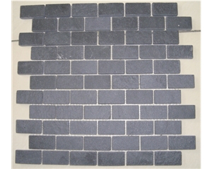 Dark Grey Brick Slate Mosaic for Wall Cladding