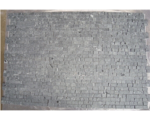 Dark Grey Split Face Slate Mosaic for Flooring