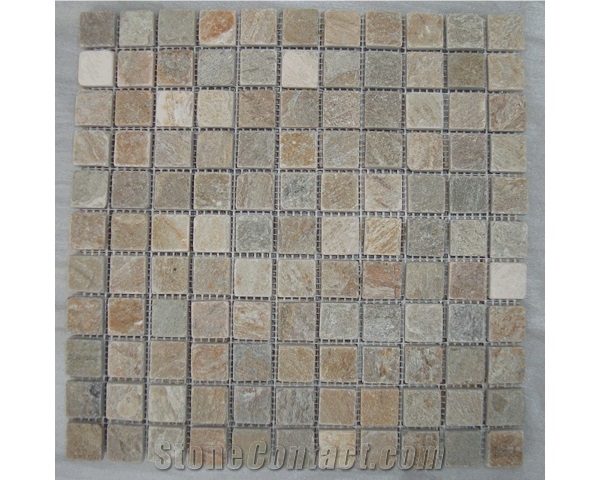 Fine Chipped Mosaic Slate for Interior Decoration