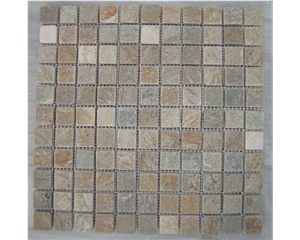 Fine Chipped Mosaic Slate for Interior Decoration