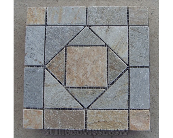 Grey Slate Floor Mosaic