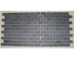Linear Dark Grey Slate Mosaic for Interior Decoration