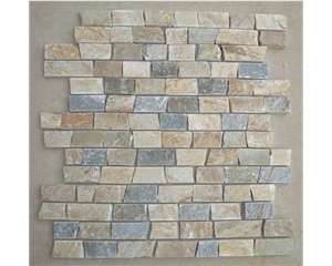 Multicolor Slate Mosaic for Wall Cladding