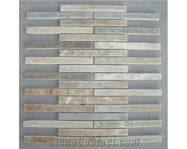P014 Slate Mosaic Linear Mosaic for Walling & Flooring