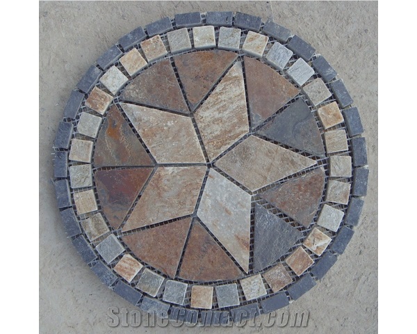 Round Shape Slate Mosaic