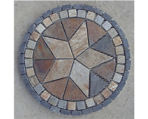 Round Shape Slate Mosaic