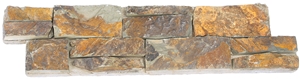 Rusty Yellow Slate Wall Cladding, Cultured Stone