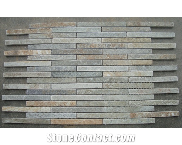 Shower Floor Mosaic, Grey Slate Floor Mosaic