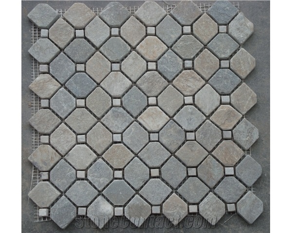 Tumbled Slate Mosaic Pieces