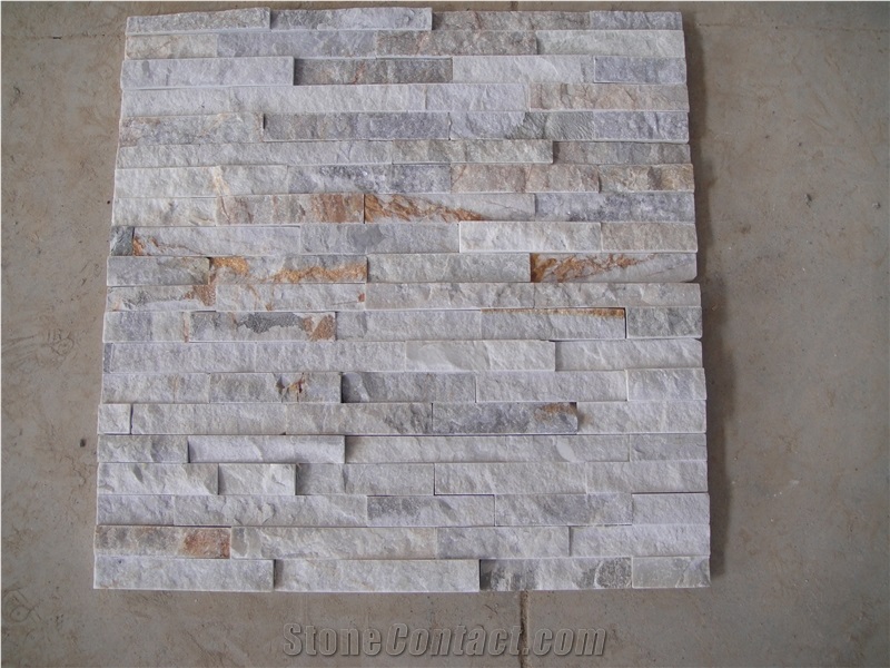 White Slate Wall Cladding, Cultured Stone