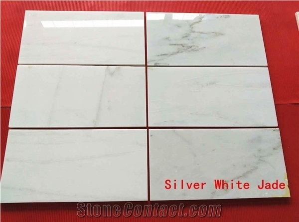 Gold White Jade Marble Slabs & Tiles, China White Marble