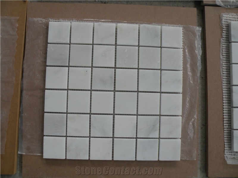 White Mosaic Marble Tiles for Wall Floor China White Marble Mosaic