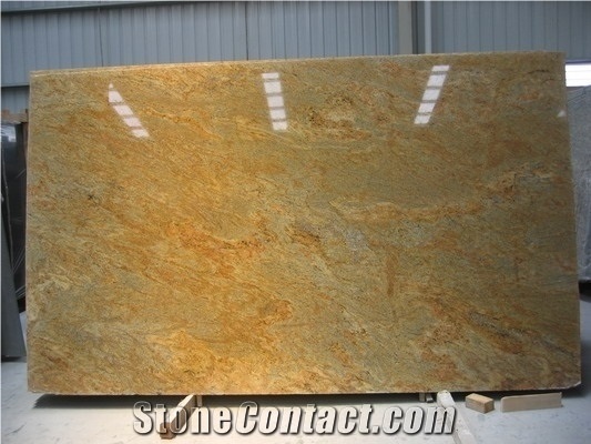 Cashmire Gold Granite Slabs for Sale,Gold Cachemir,Kashmir Gold Chiaro Granite Slabs Floor Covering