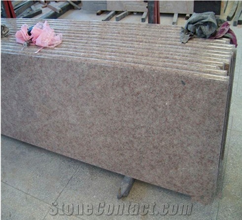 China Almond Mauve Granite Kitchen Countertops, Purple Peach G611 Granite Kitchen Countertops