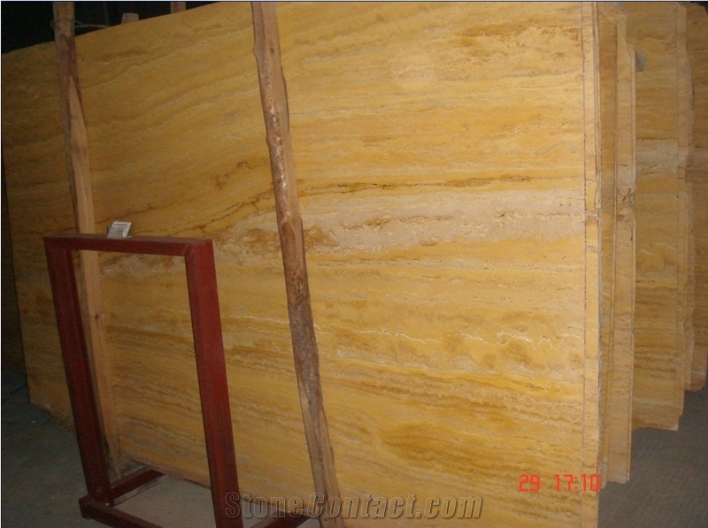 Classical Beige Travertine Slabs for Sale,Yellow Travertine Slabs&Tiles