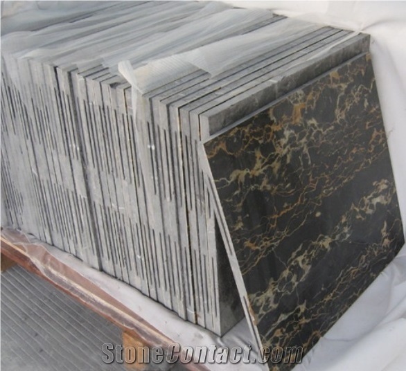 Nero Portoro Marble Tiles&Slabs,Portoro Marble,Nero Portorino Marble Tiles for Floor Covering