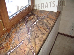 Rain Forest Brown Marble Interior Window Sill, Brown Marble Window Sills & Doors