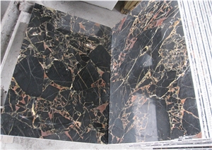 Gold Vein with Black Marble Slabs Black Marble Tiles Black Portoro Chines Black Marble Big Slab Black Marble Marble Tile