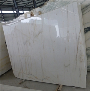 White Marble with Gold Vein Marble Slabs & Tiles