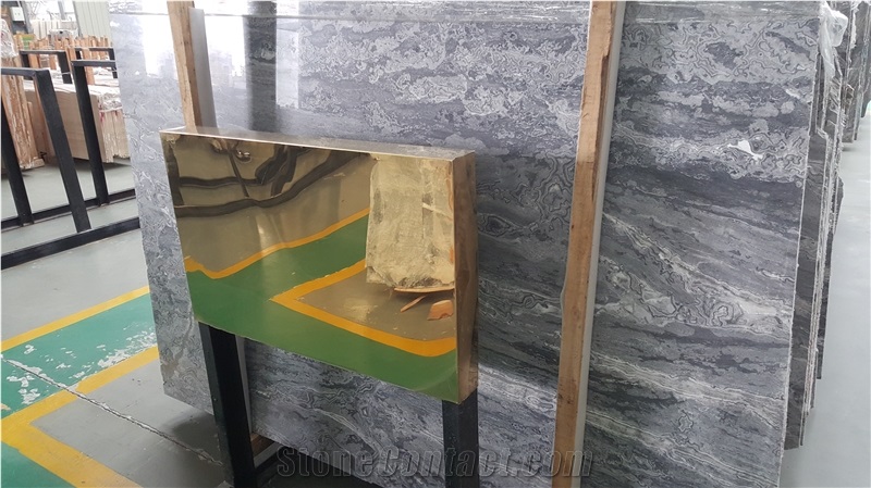 China Seawave Grey Marble Slabs and Tiles, Silver Seawave Marble, Grey Marble, Chinese Marble