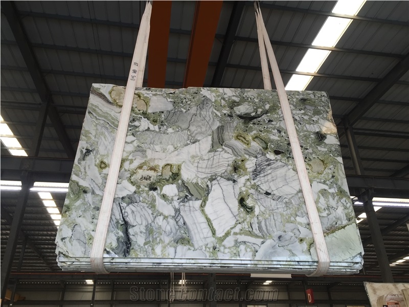 Ice Green Marble Slabs & Tiles, China Green Marble