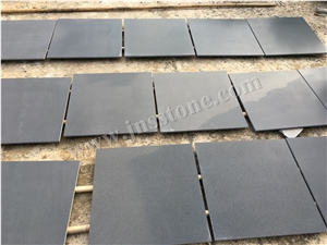 Hainan Black Basalt Sawn 400 Grit &Sealed Tiles,Dark Basalt, China Black Basalt, Dark Bluestone with Cats Paws Sawn 400 Grit &Sealed Walling & Flooring Cladding Slabs & Tiles