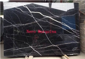 Nero Marquina Marble Slabs & Tiles, China Marquina Black Marble