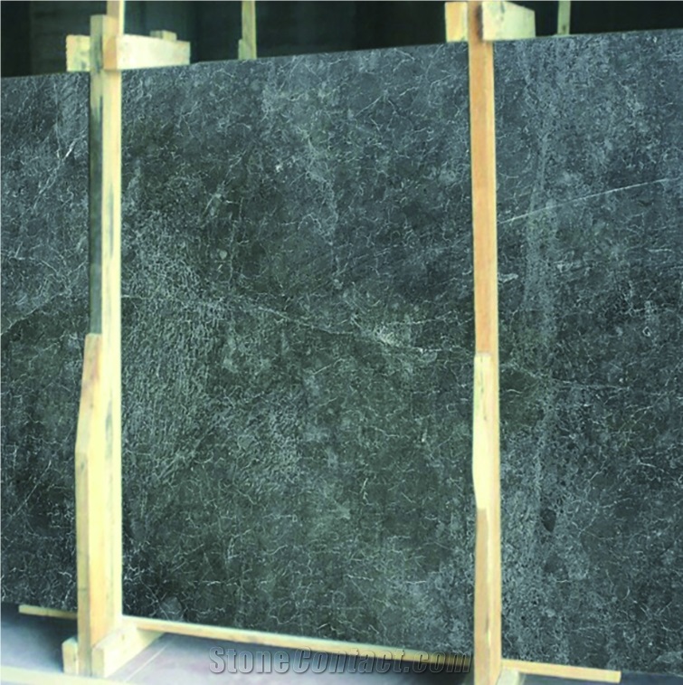 Captain Black Polished Marble Floor Tiles, Wall Tiles, Kaptan Black Marble Slabs, Tiles