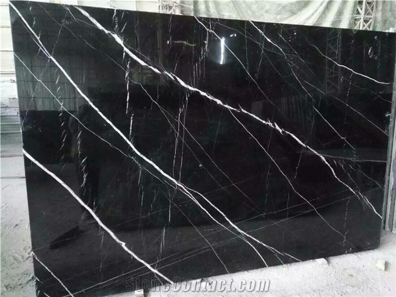 Black Esfahan Marble Marble Slabs & Tiles, Black Polished Marble Flooring Tiles, Floor and Wall Tiles