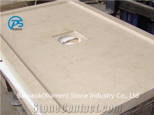 Bathroom Beige Marble Shower Tray, China Factory, Shower Tray